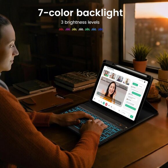 BLUTLOTUS Wireless Keyboard Case iPad Air - Black - Picture 7 of 7